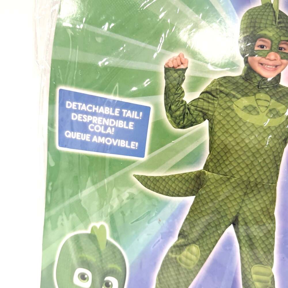 NWT Disguise Disney PJ Masks Gekko 2pc Halloween Cosplay Costume - Picture 3 of 5